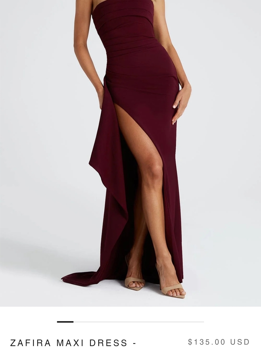 Burgundy Zafira Maxi Dress Babyboo